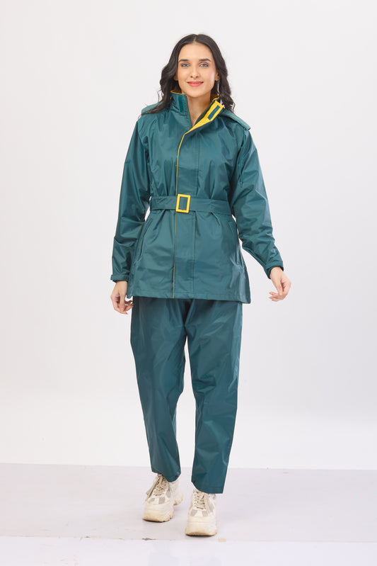 Diva Pant Suit Bottle Green