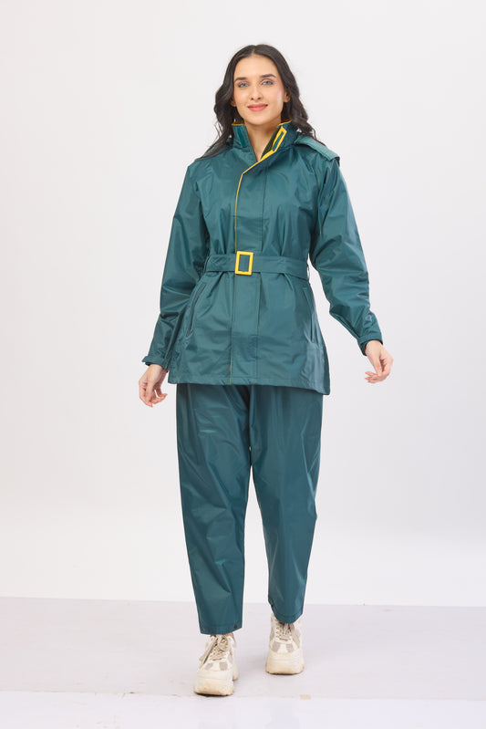 Diva Pant Suit Bottle Green
