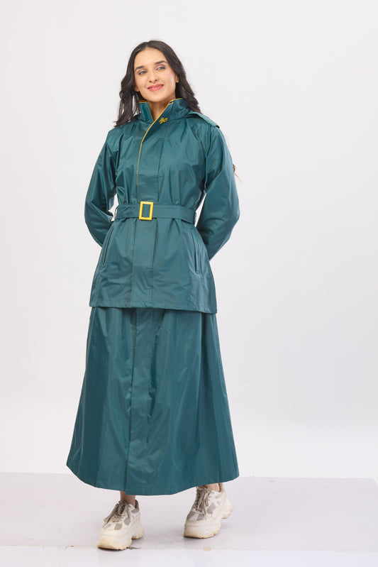 Diva Skirt Suit Bottle Green