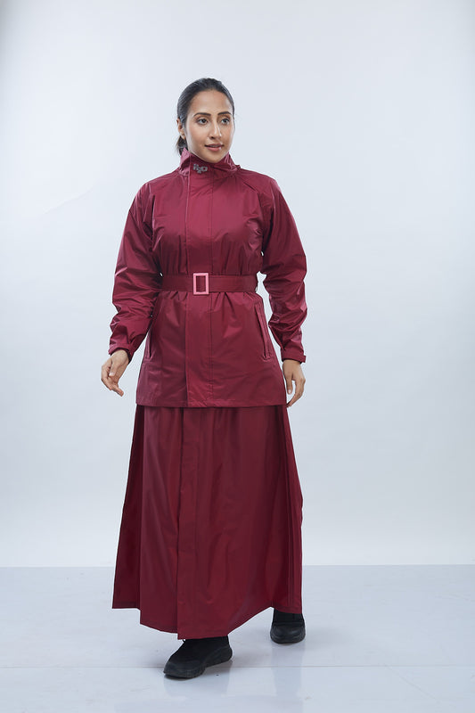 Diva Skirt Suit Maroon