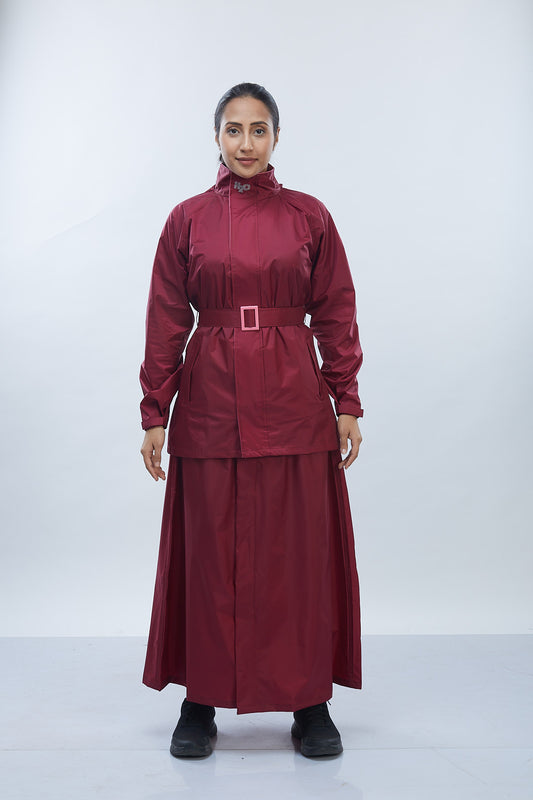 Diva Skirt Suit Maroon