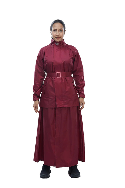 Diva Skirt Suit Maroon