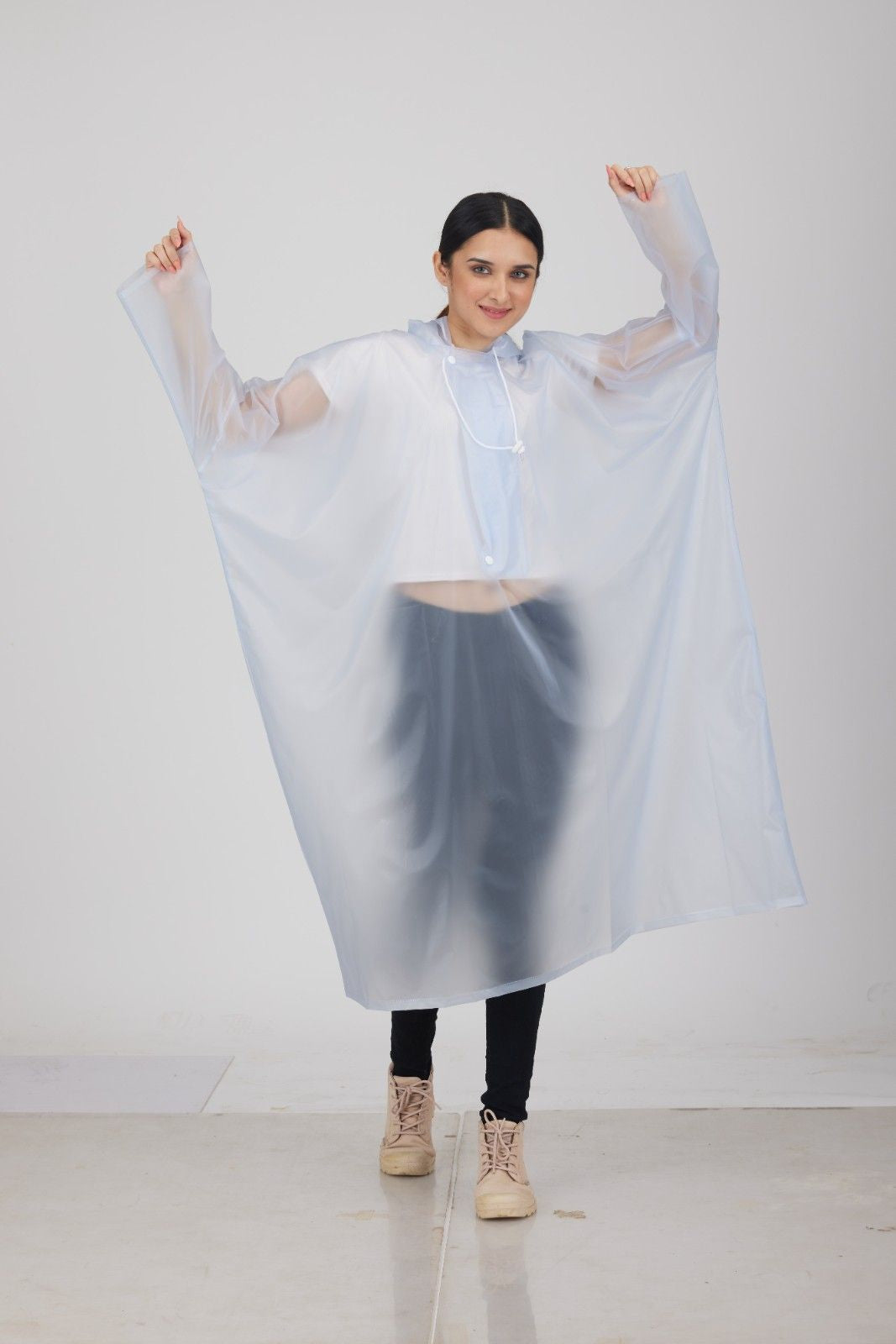 Crystal Poncho Clear White