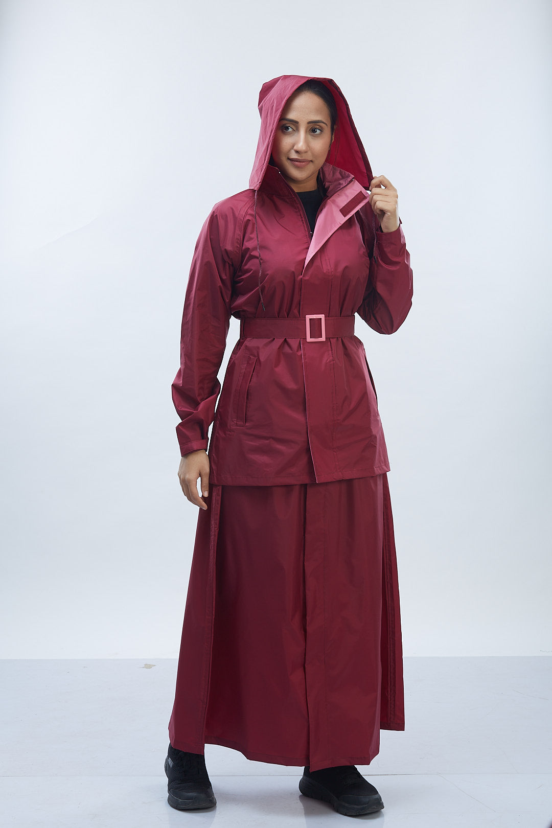 Diva Skirt Suit Maroon