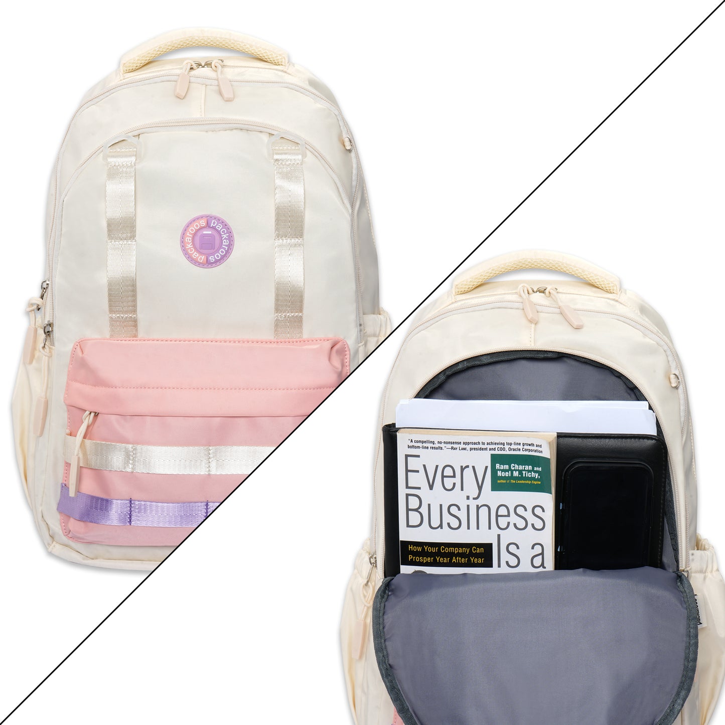 Packaroos Backpack #S159-Cream